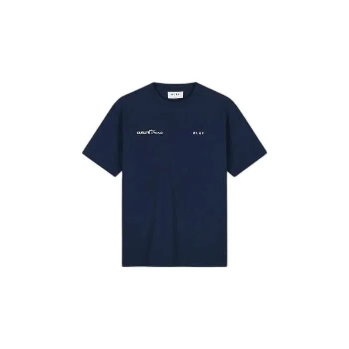 Block tee / navy
