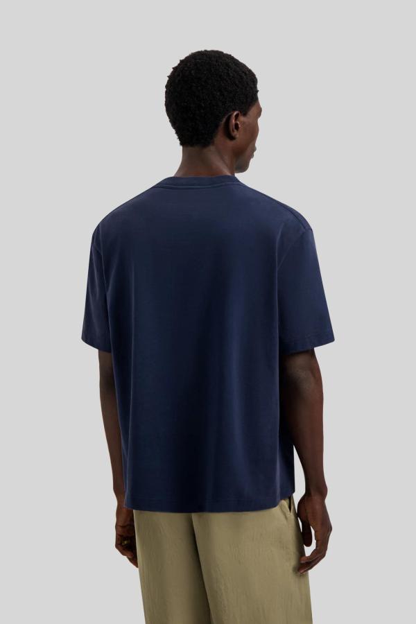 Script friends boxy tee / navy