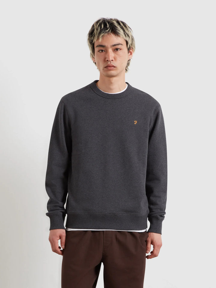 Hemming crew - washed black marl