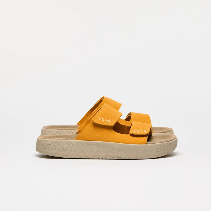 Women's sandals - Etna soft suede - saffron almond