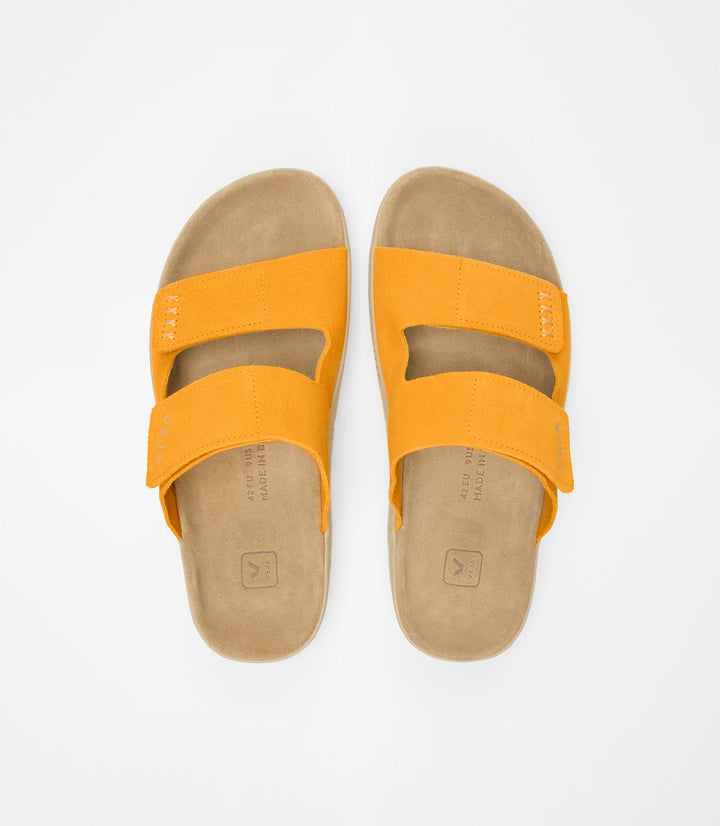 Women's sandals - Etna soft suede - saffron almond