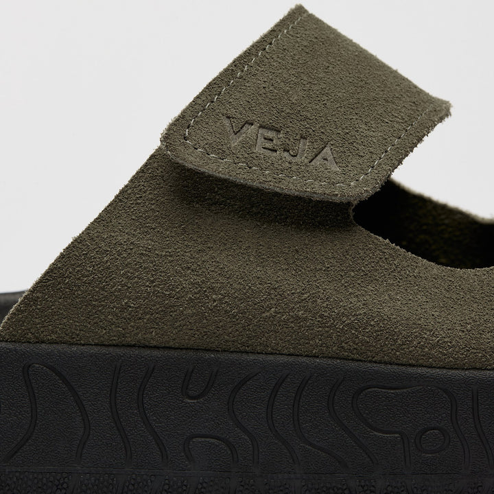 Men's sandals - Etna soft suede - khaki black
