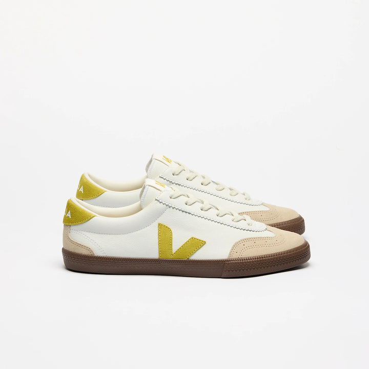 Volley o.t. Leather - white/ liquor / bark
