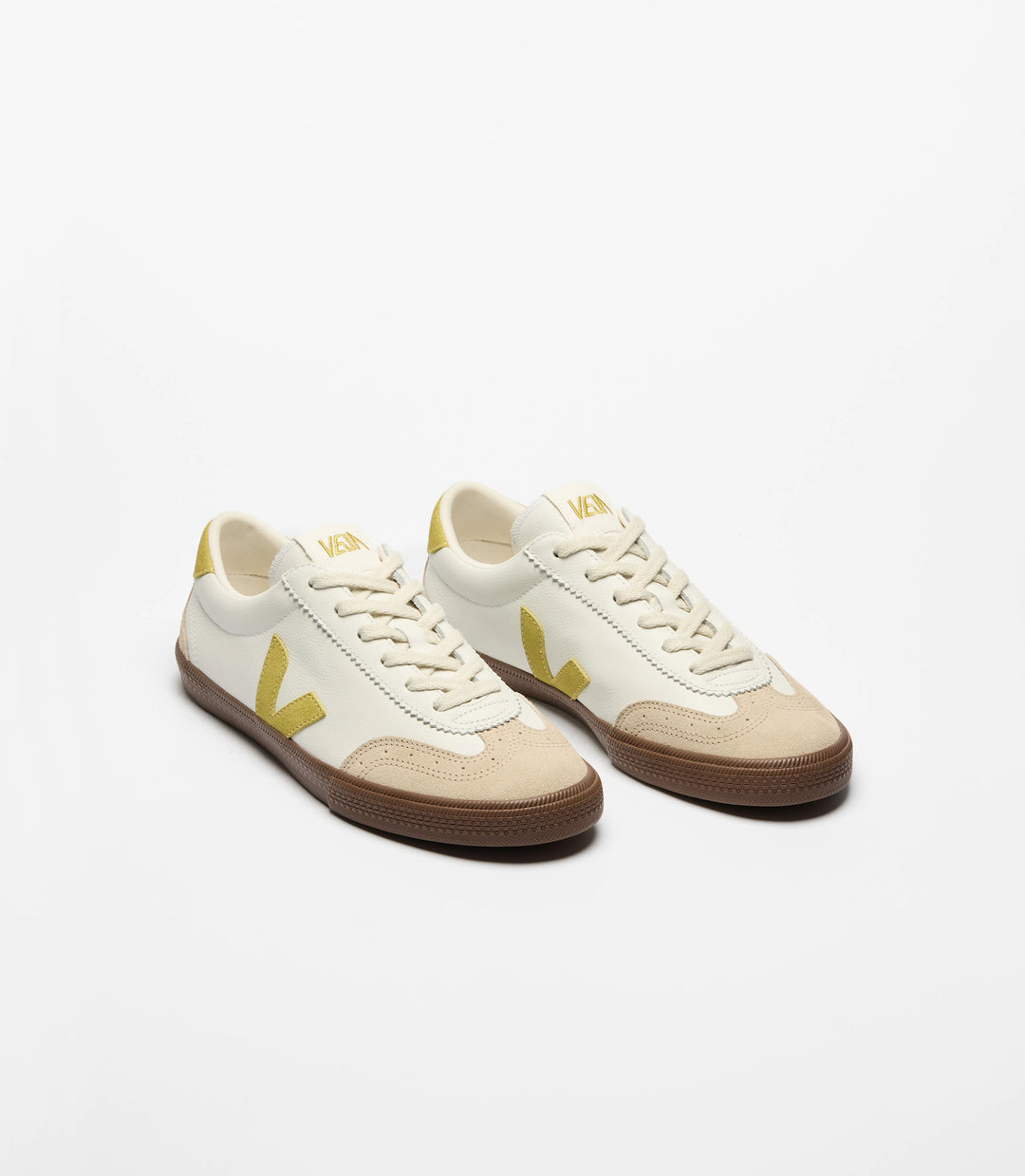 Volley o.t. Leather - white/ liquor / bark
