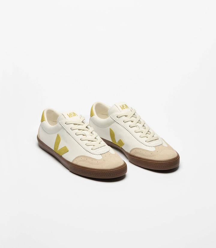 Volley o.t. Leather - white/ liquor / bark