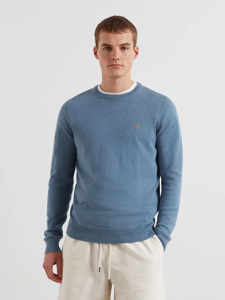Mullen cotton sweate - 401 blue tide marl